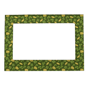 Clover Leaf & Gold Coin Pattern Magnetic Frame