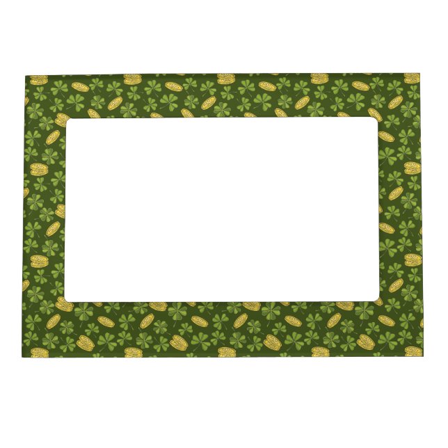 Clover Leaf & Gold Coin Pattern Magnetic Frame (Front)