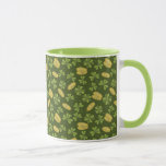 Clover Leaf &amp; Gold Coin Pattern Mug