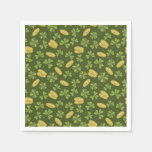 Clover Leaf &amp; Gold Coin Pattern Napkins