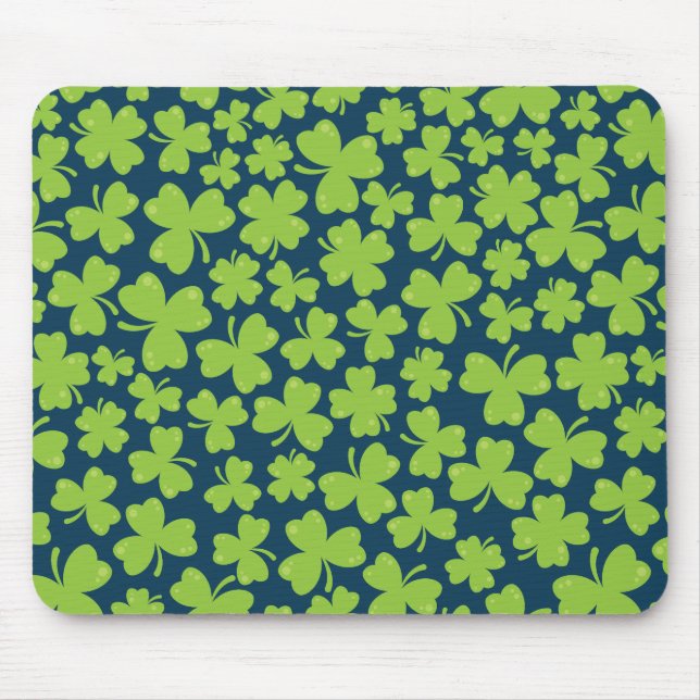 Clover Leaf Illustration Mouse Pad (Front)