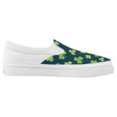 Clover Leaf Illustration Slip-On Sneakers (Left Shoe Inside)