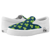 Clover Leaf Illustration Slip-On Sneakers (Pair)