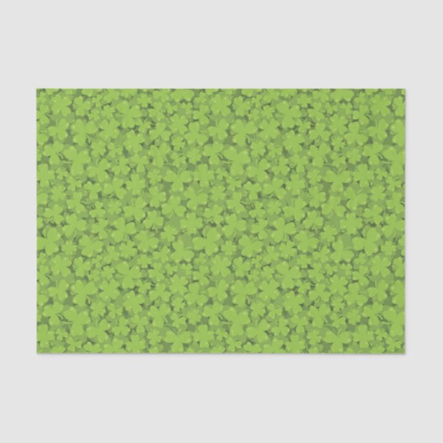 Clover Leaf Illustration Tissue Paper (Front)