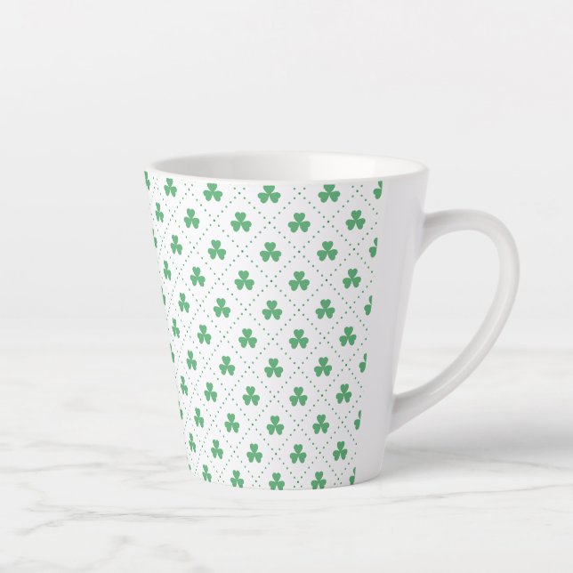 Clover Leaves Pattern St. Patrick's Day-53224 Latte Mug (Right)