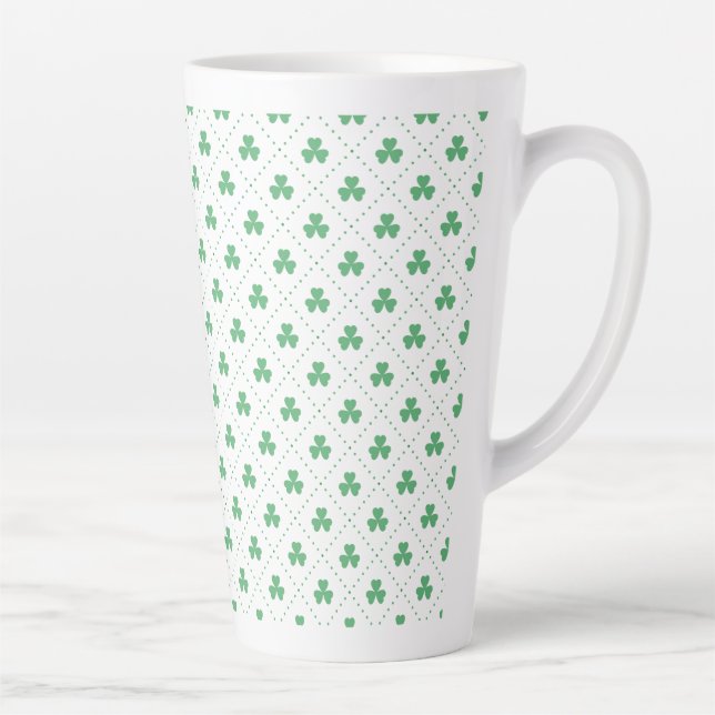 Clover Leaves Pattern St. Patrick's Day-53224 Latte Mug (Right)