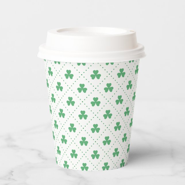 Clover Leaves Pattern St. Patrick's Day-53224 Paper Cups (Front)