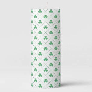 Clover Leaves Pattern St. Patrick's Day-53224 Pillar Candle