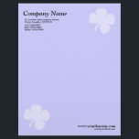 Clover - Light Blue Letterhead<br><div class="desc">A business letterhead with an attractive and elegant clover motif in the top right and bottom left hand corners of the page positioned half an inch from the edges. Company name, address along with telephone, Fax and Mobile numbers in the top left corner. Web and email address aligned in the...</div>