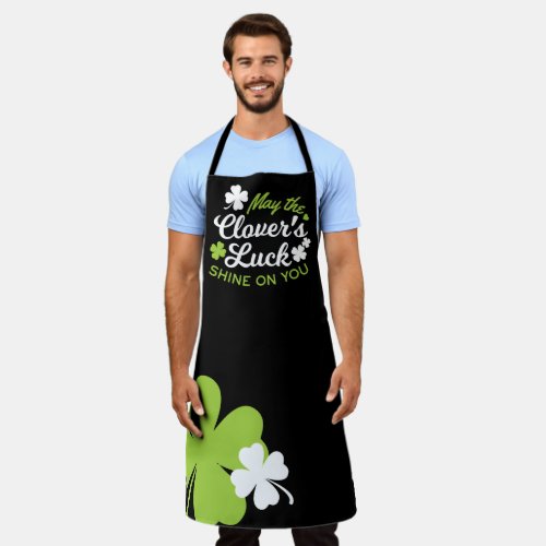 Clover Luck Charm May the Clovers Luck Shine Apron