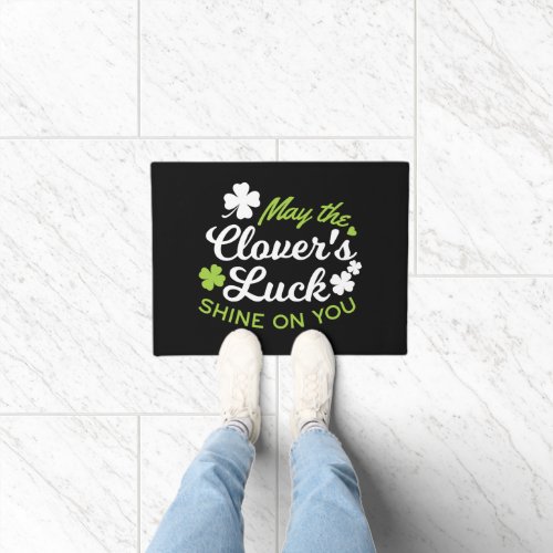 Clover Luck Charm May the Clovers Luck Shine Doormat