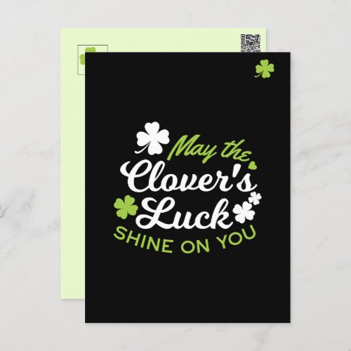 Clover Luck Charm May the Clovers Luck Shine Postcard