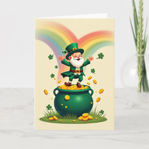 Clover Luck Leprechaun Scene Card