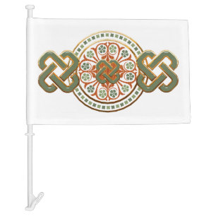 Clover Mandala Car Flag