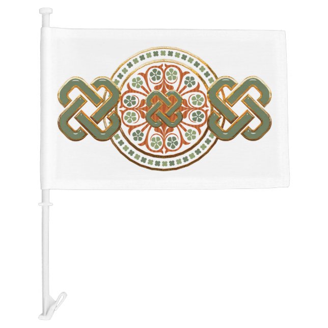 Clover Mandala Car Flag (Front)