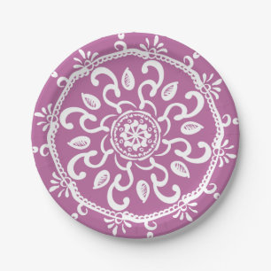 Clover Mandala Paper Plates