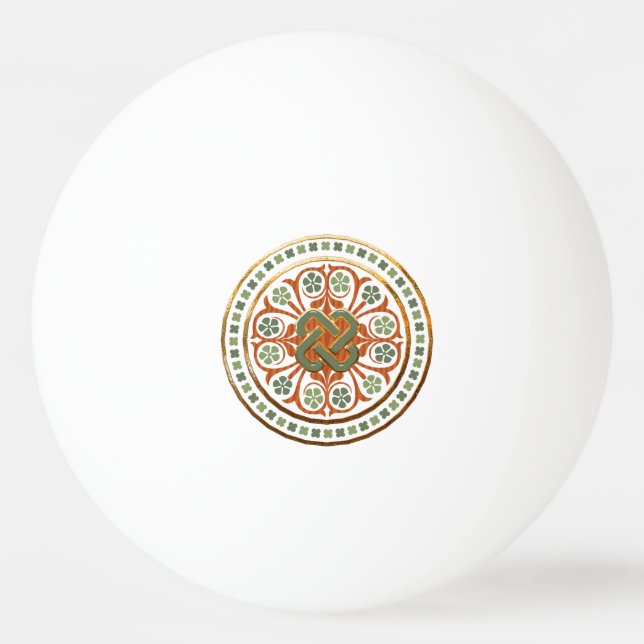 Clover Mandala Ping-Pong Ball (Front)