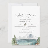 CLOVER- Mountain Lake Boho Rustic Baby Shower Invitation (Front)