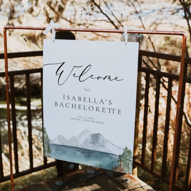 CLOVER Mountain Lake Pine Bachelorette Welcome Foam Board (Creator Uploaded)