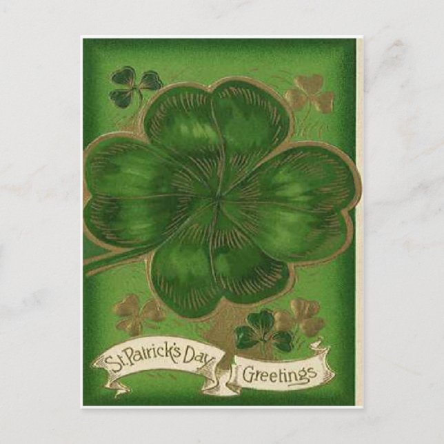 Clover on Card - Postcard (Front)