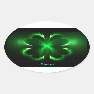 Clover Oval Sticker