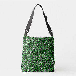 Clover pattern 01w Black BG Crossbody Bag