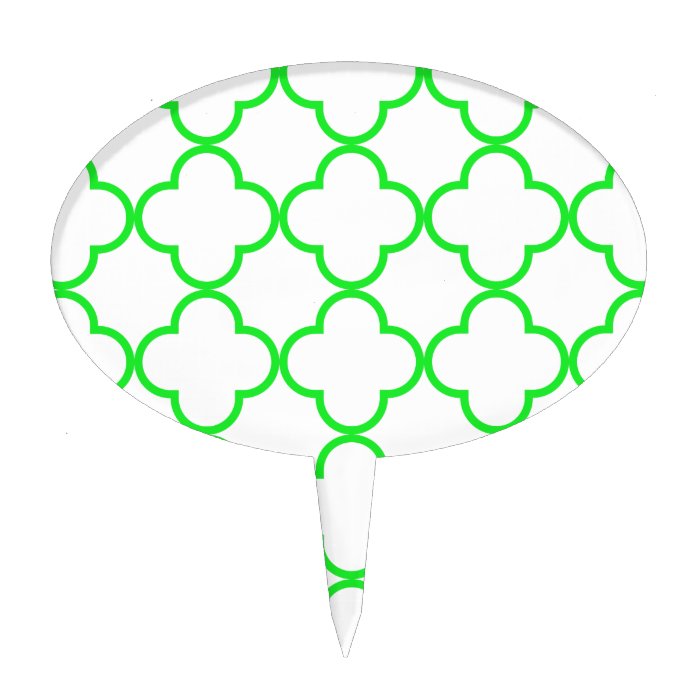 Clover Pattern 1 Green Cake Toppers