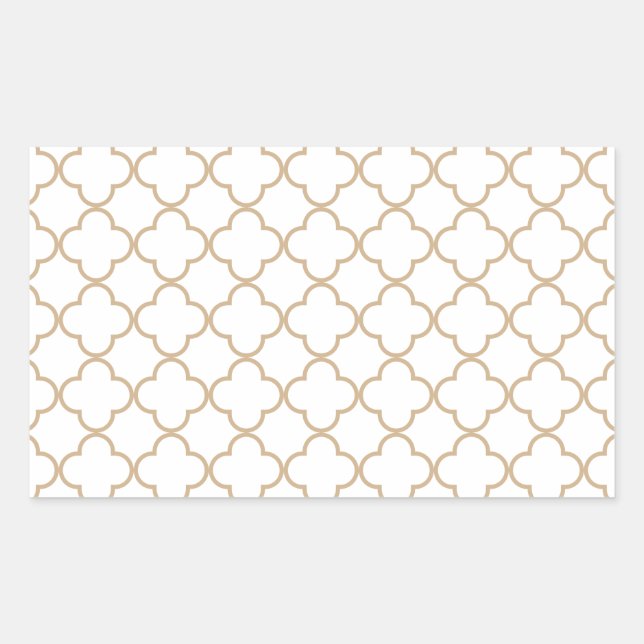 Clover Pattern 1 Sand Rectangular Sticker (Front)