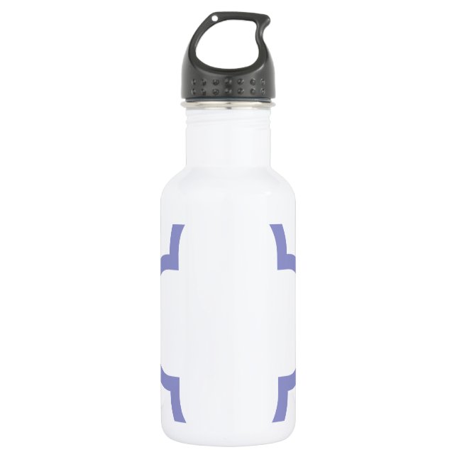 Clover Pattern 1 Violet Tulip Water Bottle (Front)