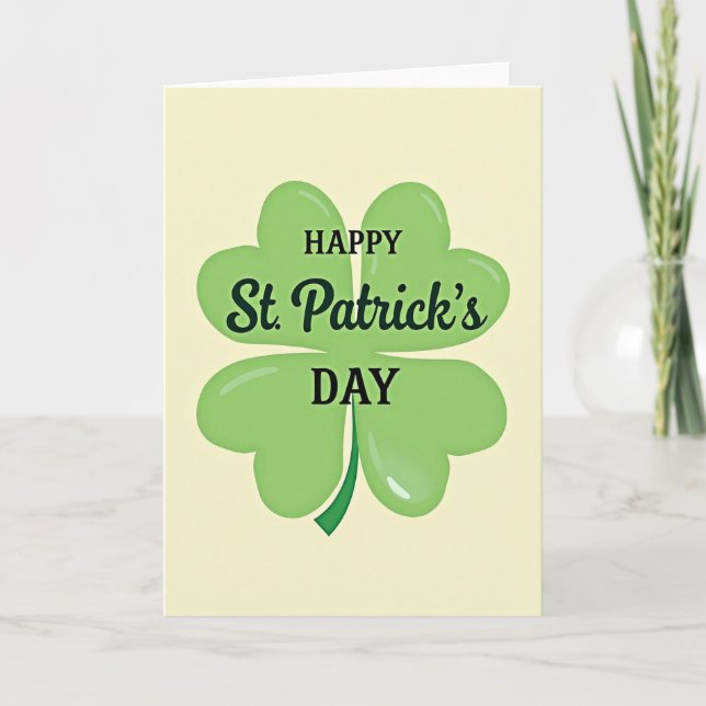 Clover Pattern Happy Day Card (Front)