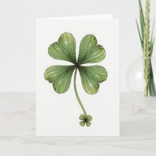 Clover Pattern Lucky Card (Front)