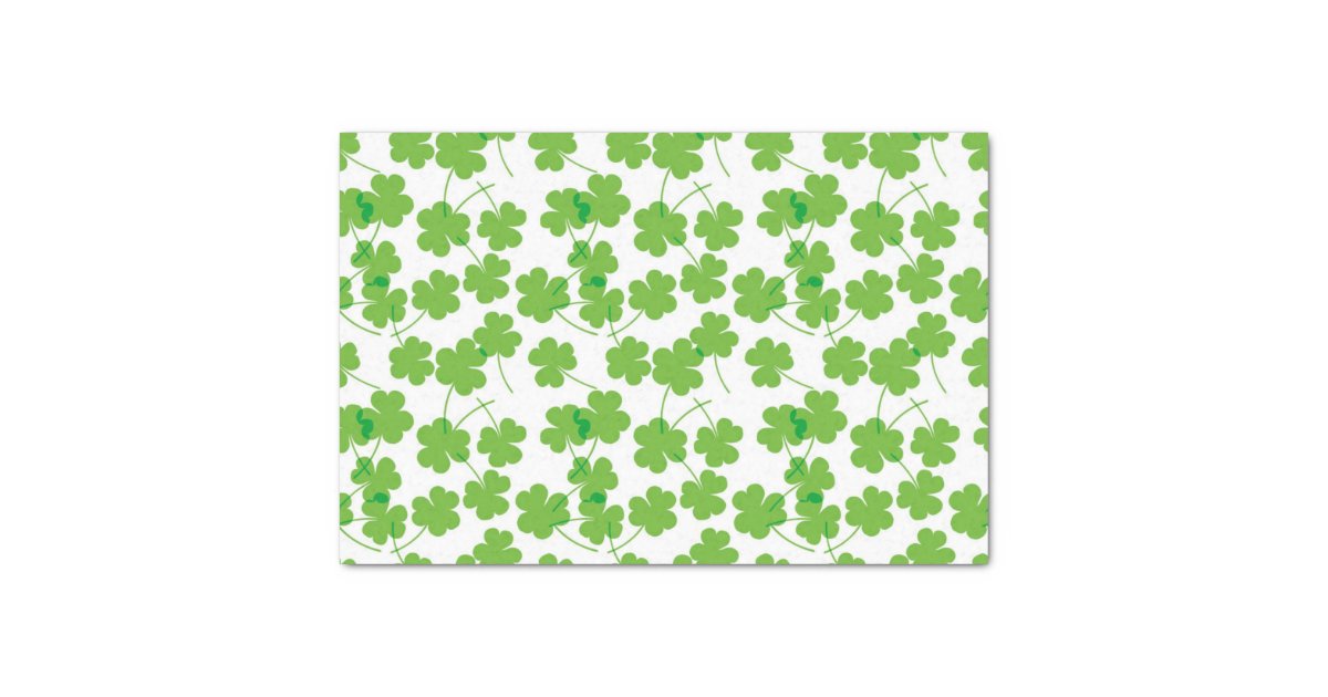 Clover Pattern Tissue Paper | Zazzle