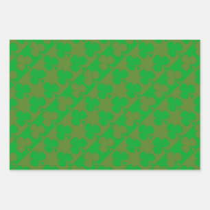 Clover Pattern Wrapping Paper Sheets