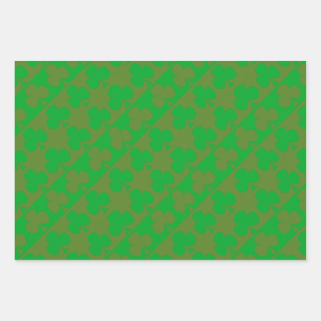 Clover Pattern Wrapping Paper Sheets (Front)