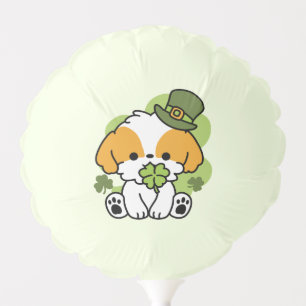 Clover Pup Love – St. Patrick's Day Dog Design Balloon