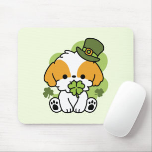 Clover Pup Love – St. Patrick's Day Dog Design Mouse Pad