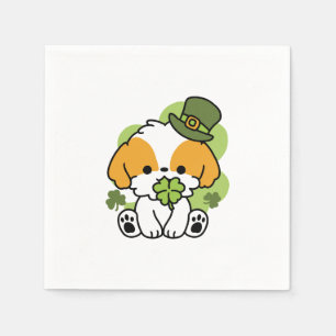 Clover Pup Love – St. Patrick's Day Dog Design Napkins