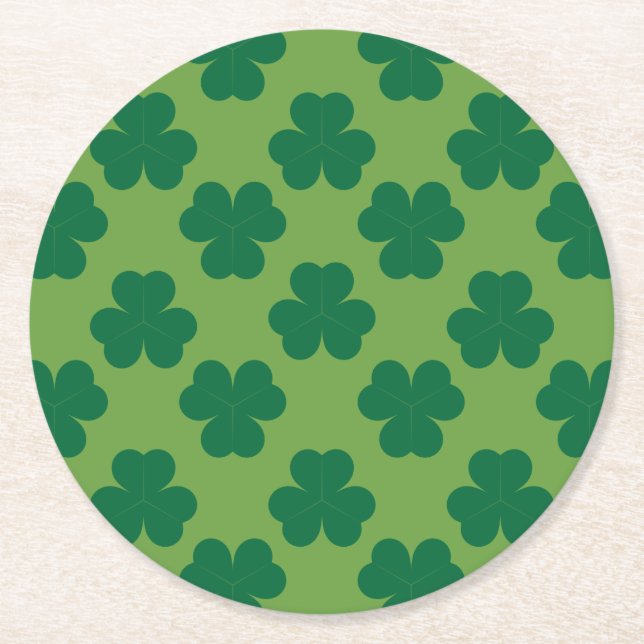 Clover Round Paper Coaster (Front)