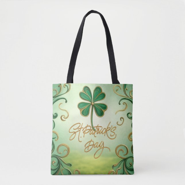Clover Saint Patrick's Day Tote Bag (Front)