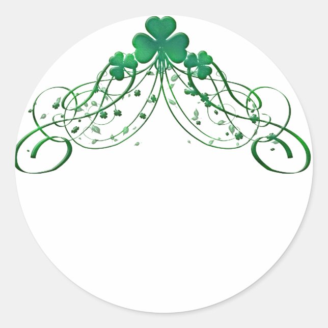 Clover & Scrolls Line Design Stickers (Front)