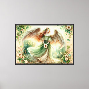Clover Serenity Angel Canvas Print