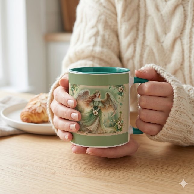 Clover Serenity Angel Coffee Cup Mug (Clover Serenity Angel Coffee Cup Mug)