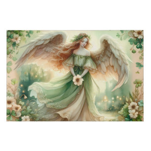 Clover Serenity Angel Faux Canvas Print