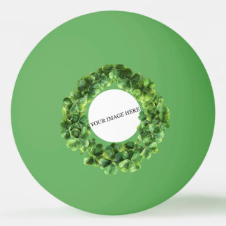 Clover Shamrock Circle Personalized Image Logo Ping Pong Ball