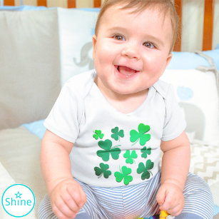 Clover Shamrock Ireland Irish St Patricks Day Baby T-Shirt
