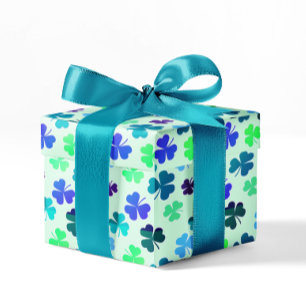 Clover Shamrock Irish Birthday Irish Party Coloful Wrapping Paper