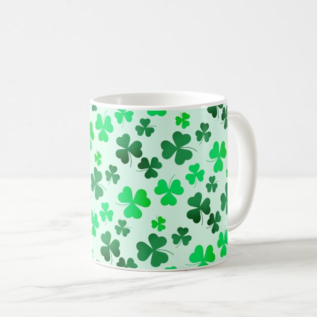 Clover Shamrock Irish Green Spring St Patricks Day Coffee Mug (Front Right)
