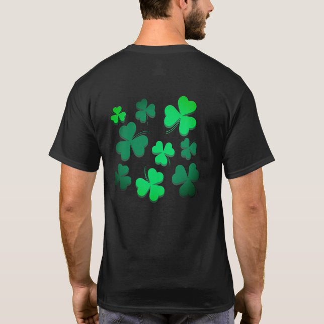 Clover Shamrock Irish Green Spring St Patricks Day T-Shirt (Back)