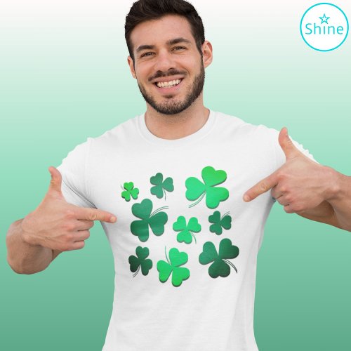 Clover Shamrock Irish Green Spring St Patricks Day T_Shirt