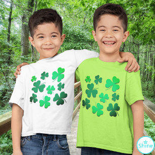 Clover Shamrock Leaf Cute St Patrick's Day Ireland T-Shirt